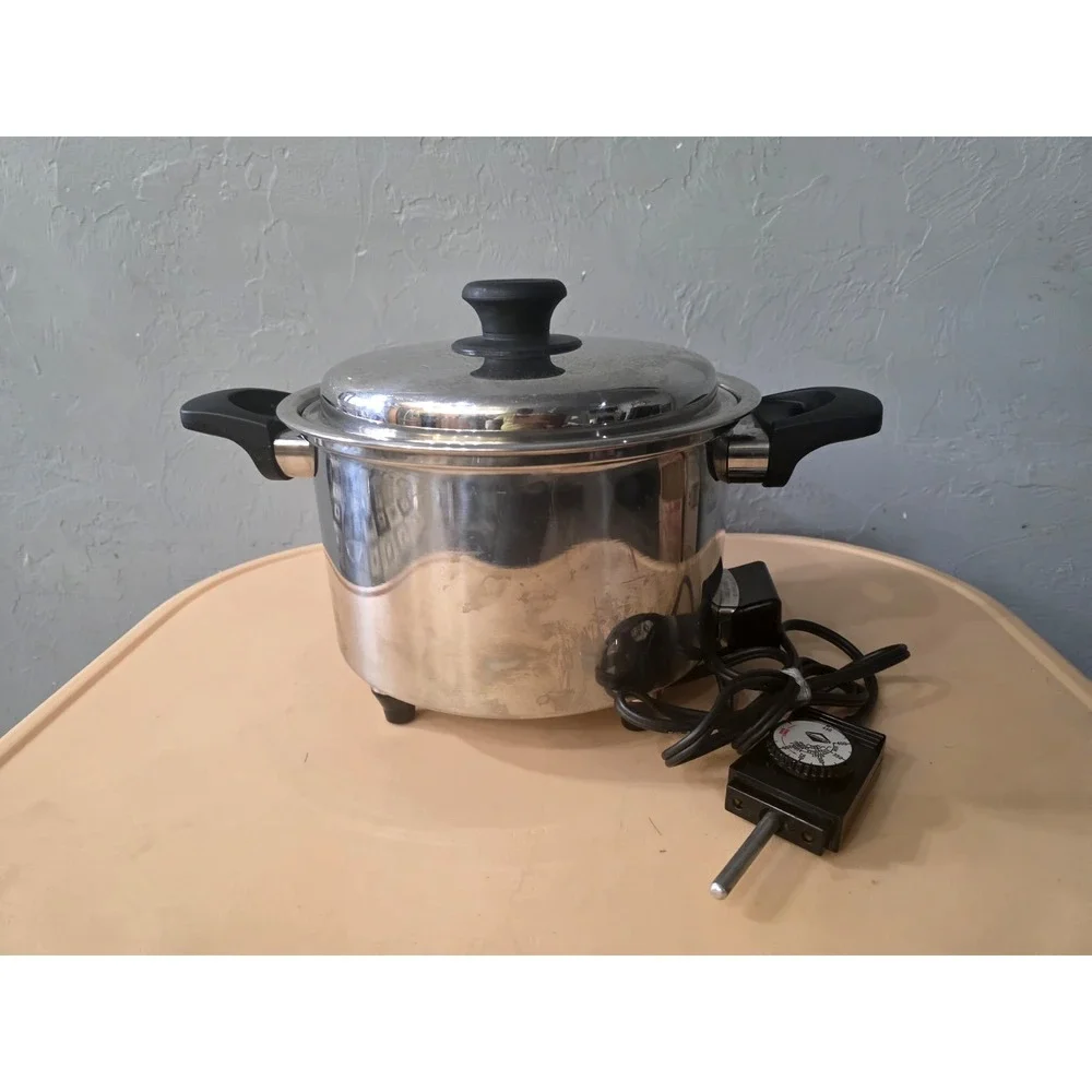 New Era 7 Qt Electric‎ Multi Cooker Stainless Slow Cooker Liquid-Core